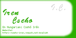 iren cseho business card